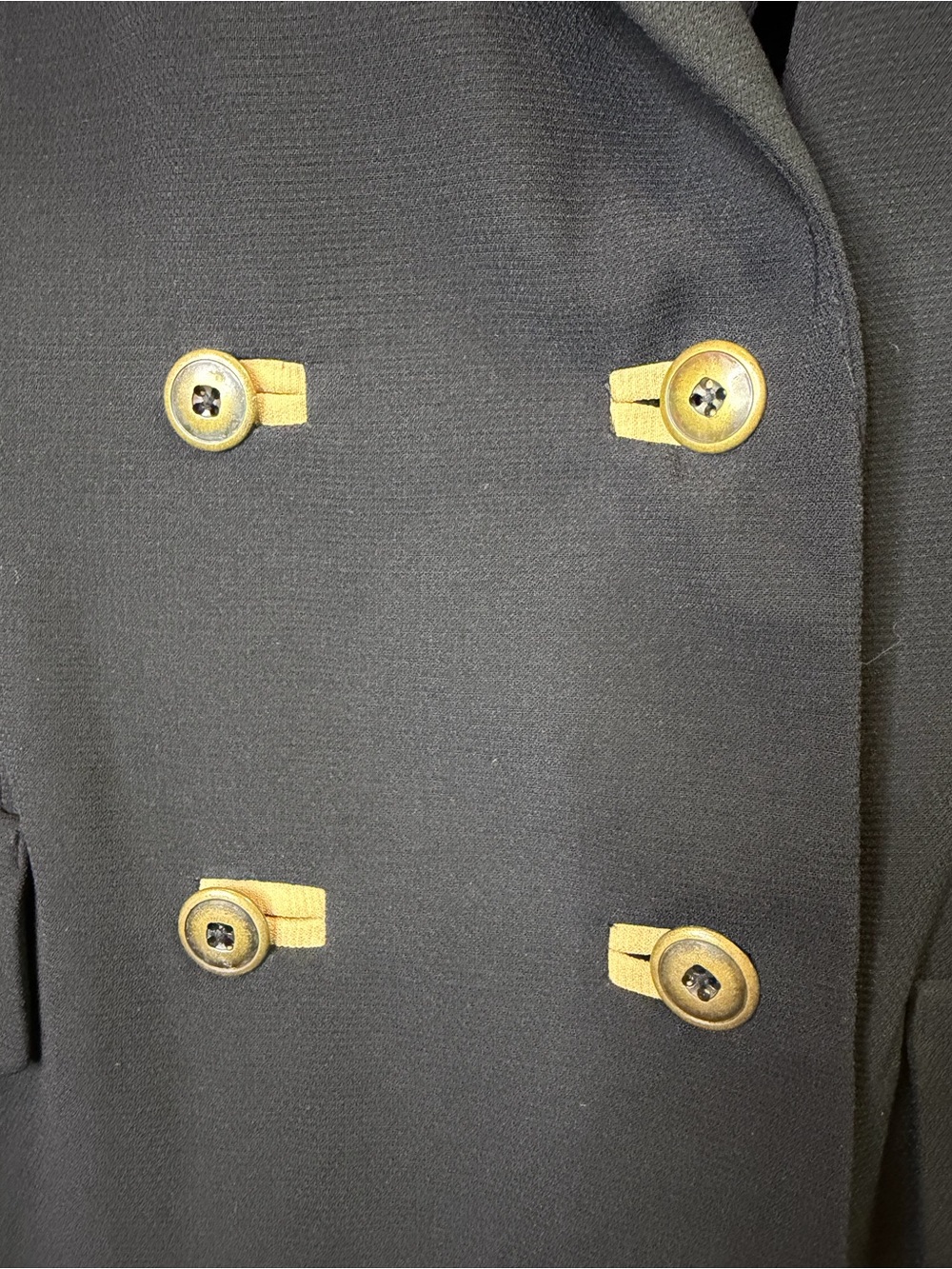 Vintage Danny & Nicole Black Double Breasted Blazer Coat with Shoulder Pads - Picture 3 of 9